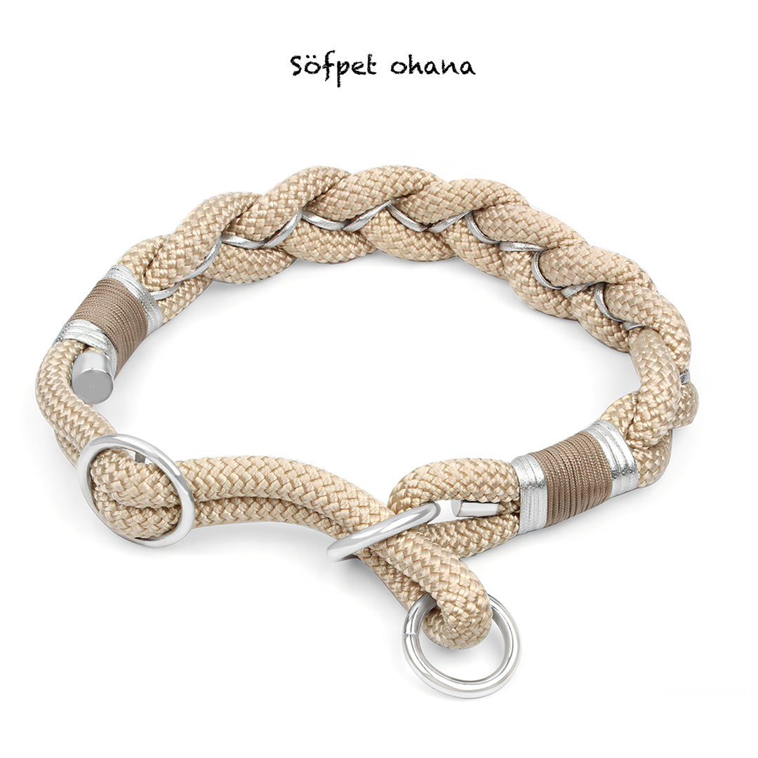 Hand-woven anti-bite collar