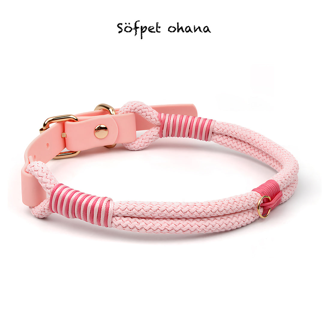 Handmade woven collar with free leash